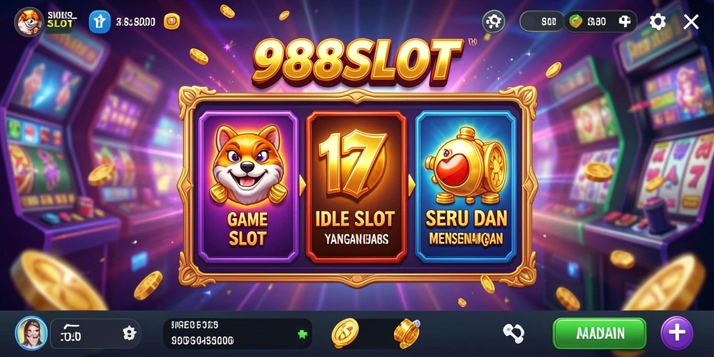 Tampilan gameplay menarik di 988SLOT dengan mesin slot yang beragam.