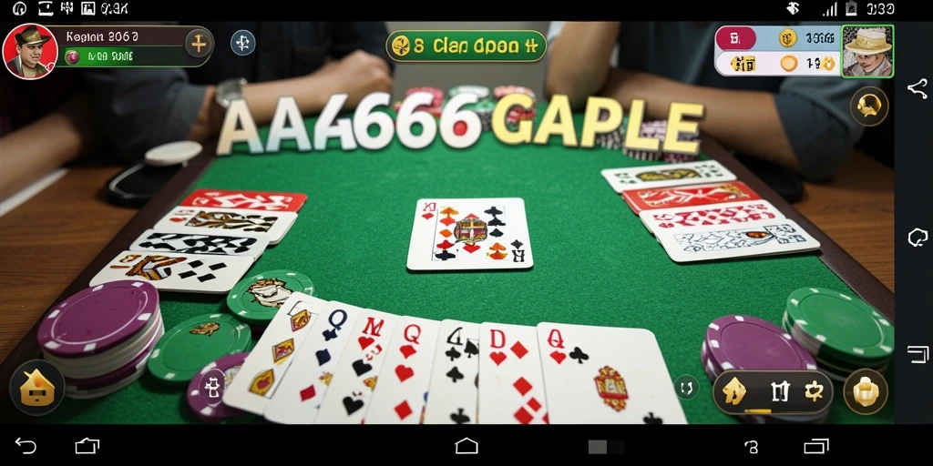 Screenshot gameplay AA666 dengan sesi permainan Gaple seru.