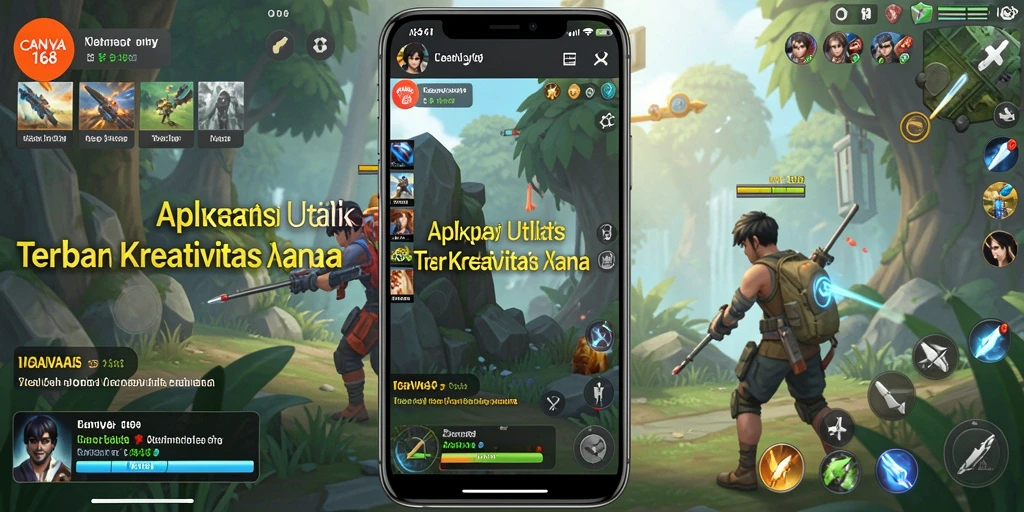 Screenshot dari interface CANVA168 menunjukkan alat desain yang praktis.