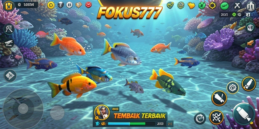 Screenshot gameplay menampilkan aksi memukau Tembak Ikan.