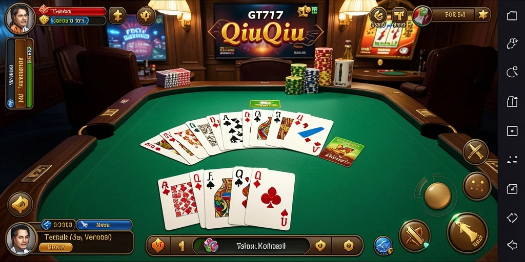 Screenshot GT777 menunjukkan keseruan bermain QiuQiu secara online.