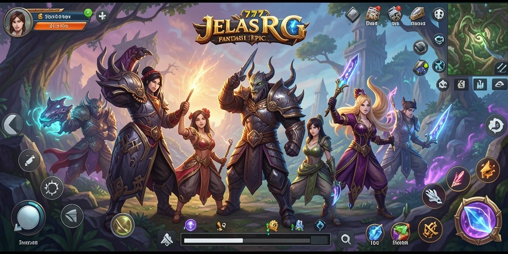 Tampilan seru dari gameplay RPG di JELAS777.