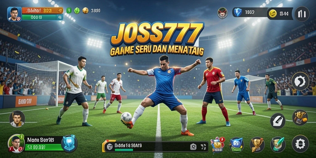 Tangkapan layar dari gameplay JOSS777 menampilkan aksi olahraga yang dinamis dan seru.