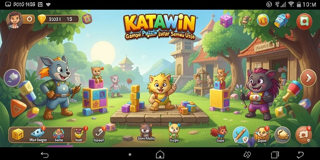 Tampilan menarik dan gameplay mengasyikkan dari KATAWIN.