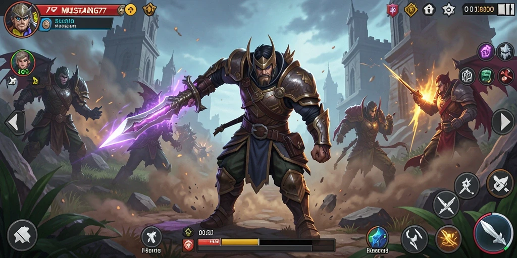 Tampilan gameplay RPG yang seru dan menegangkan di MUSTANG77.