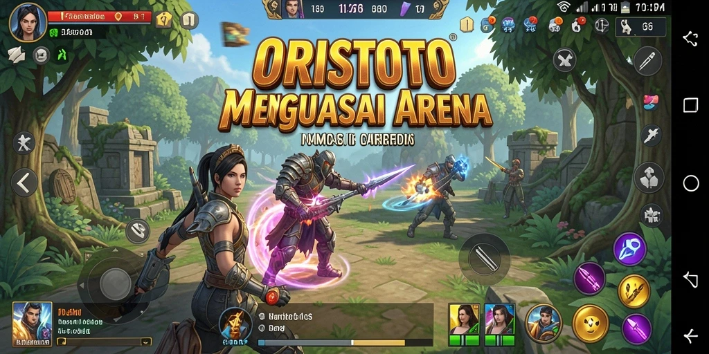 Tampilan gameplay ORISTOTO yang seru dan strategis di medan perang.