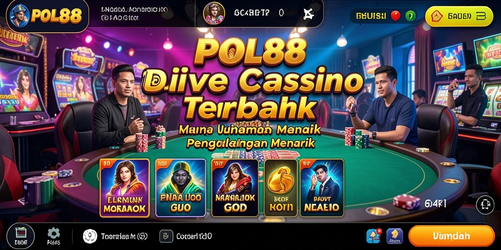 Tampilan gameplay Live Casino yang menegangkan di POL88.