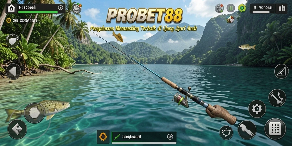 Gameplay PROBET88 yang mendebarkan dengan aksi memancing seru.