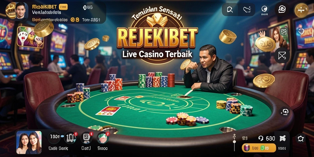 Tampilan gameplay Live Casino di REJEKIBET yang mendebarkan.