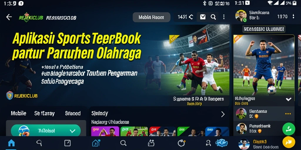 Tampilan utama <strong>REJEKICLUB</strong> dengan fitur taruhan olahraga yang menarik.