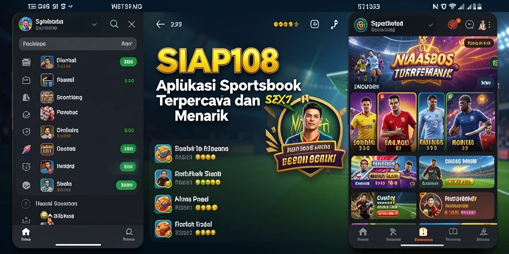 Tampilan menarik dari aplikasi SIAP108 dengan berbagai pilihan taruhan.