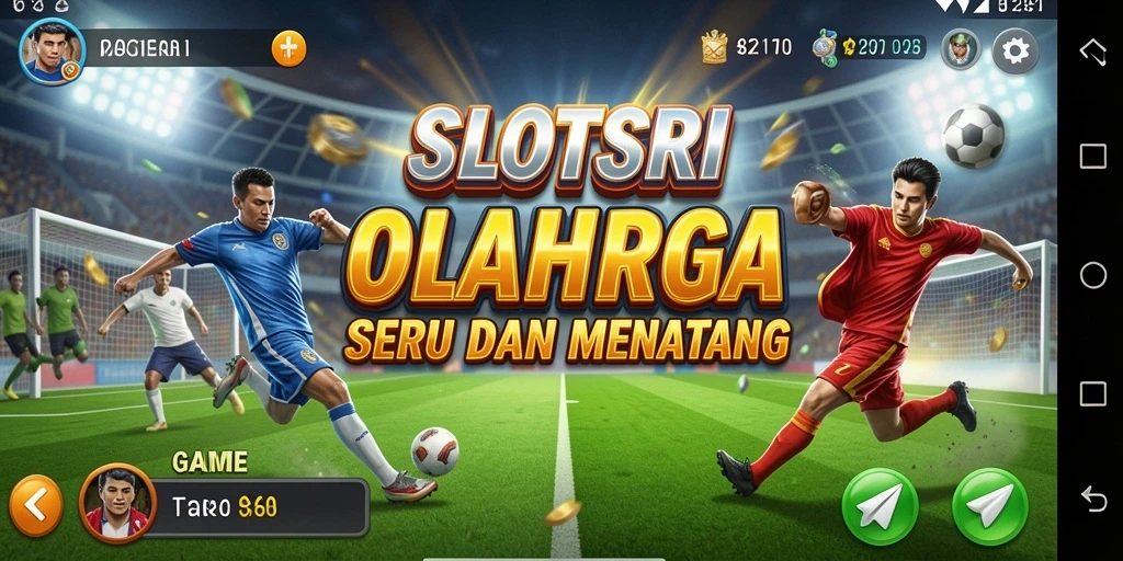 Tampilan gameplay SLOTSRI yang seru dan menarik di arena olahraga.