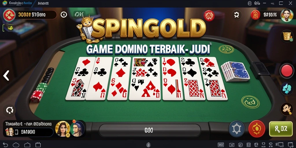 Screenshot gameplay SPINGOLD yang menampilkan serunya bermain Domino.