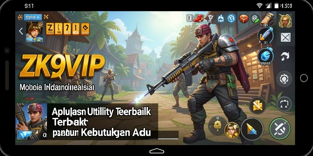Tampilan aplikasi ZK9VIP menampilkan fitur utility yang bermanfaat.